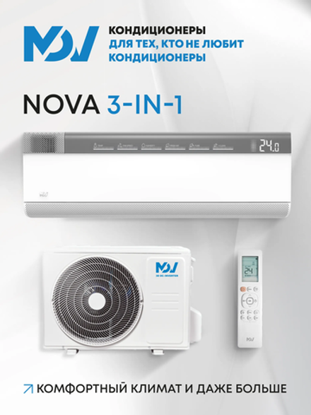 Инверторная сплит-система бризер MDV NOVA 3-IN-1 MDSAH-12HRFN8/MDOAH-12HFN8