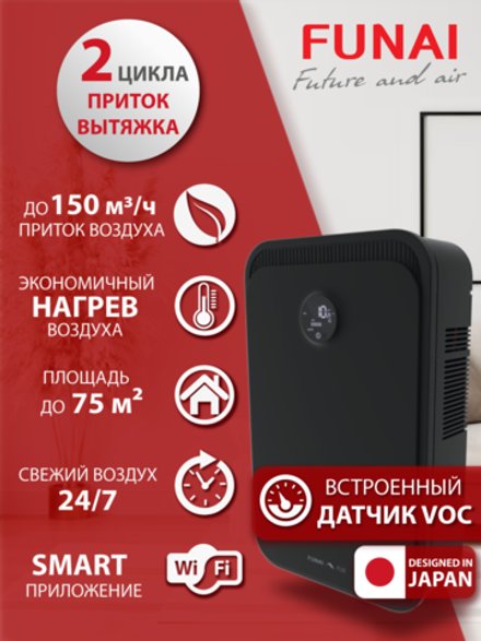 Рекуператор приточно-вытяжной Funai Fuji ERW-150X.D