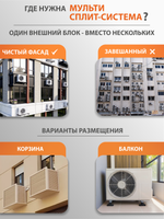 Мульти сплит-система на 2 комнаты Ultima Comfort ECLIPSE MULTI DC EU Inverter UC-EMM09PN/EMM09PN/UC-2FME14-OUT