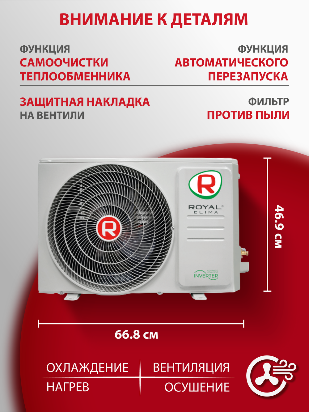 Инверторная сплит-система Royal Clima TRIUMPH LITE Inverter RCI-TWL22HN