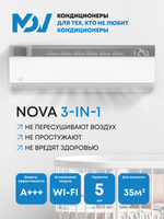 Инверторная сплит-система бризер MDV NOVA 3-IN-1 MDSAH-12HRFN8/MDOAH-12HFN8